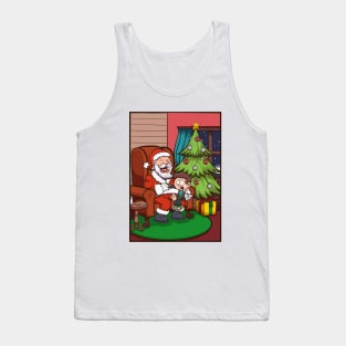 Santa Claus With Kid Tank Top